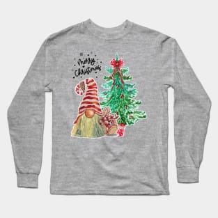 Merry Christmas Gnome - Gnome Christmas Long Sleeve T-Shirt